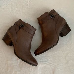 Coach Patricia booties with buckle accent, sz 8